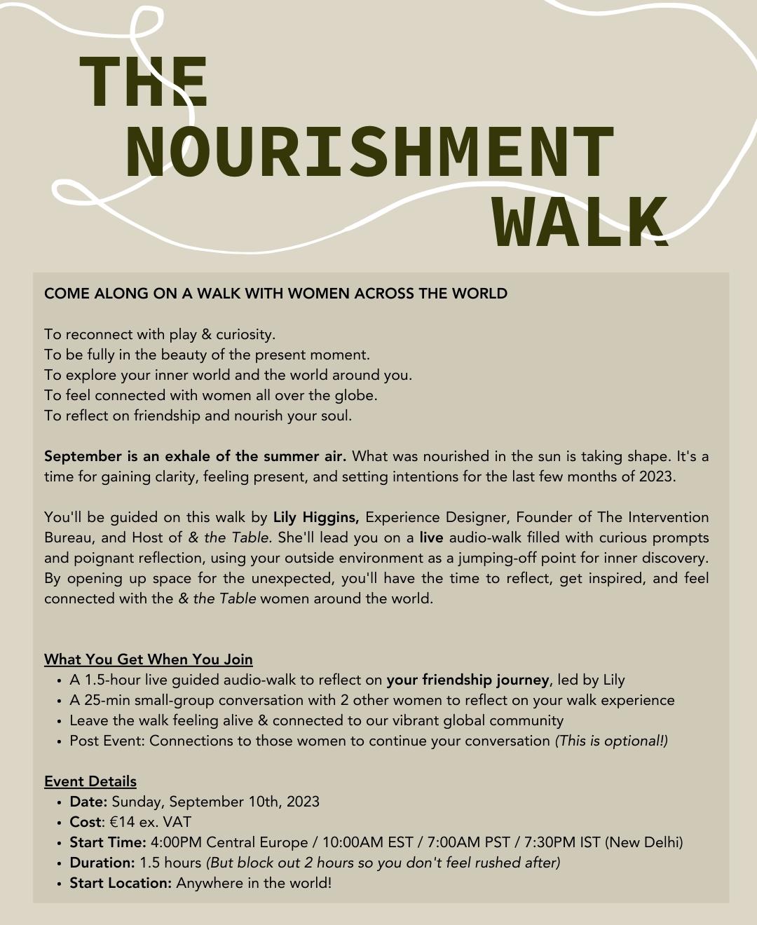 The Nourishment Walk